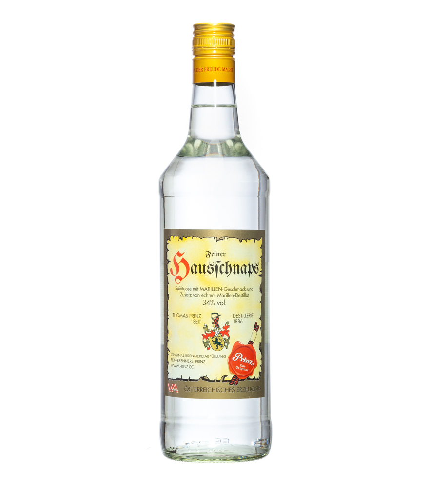 Image of Prinz: Hausschnaps mit Marille / 34 % Vol. / 1,0 Liter - Flasche