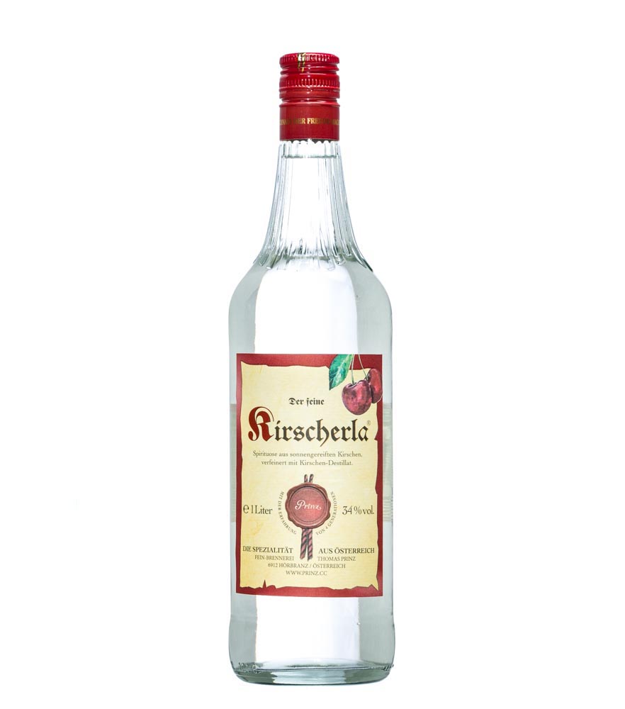 Prinz Kirscherla milder Kirschschnaps / 34 % Vol. / 1,0 Liter-Flasche