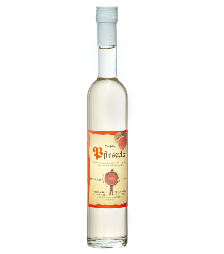 Prinz: Pfirserla / 34 % Vol. / 0,5 Liter - Flasche