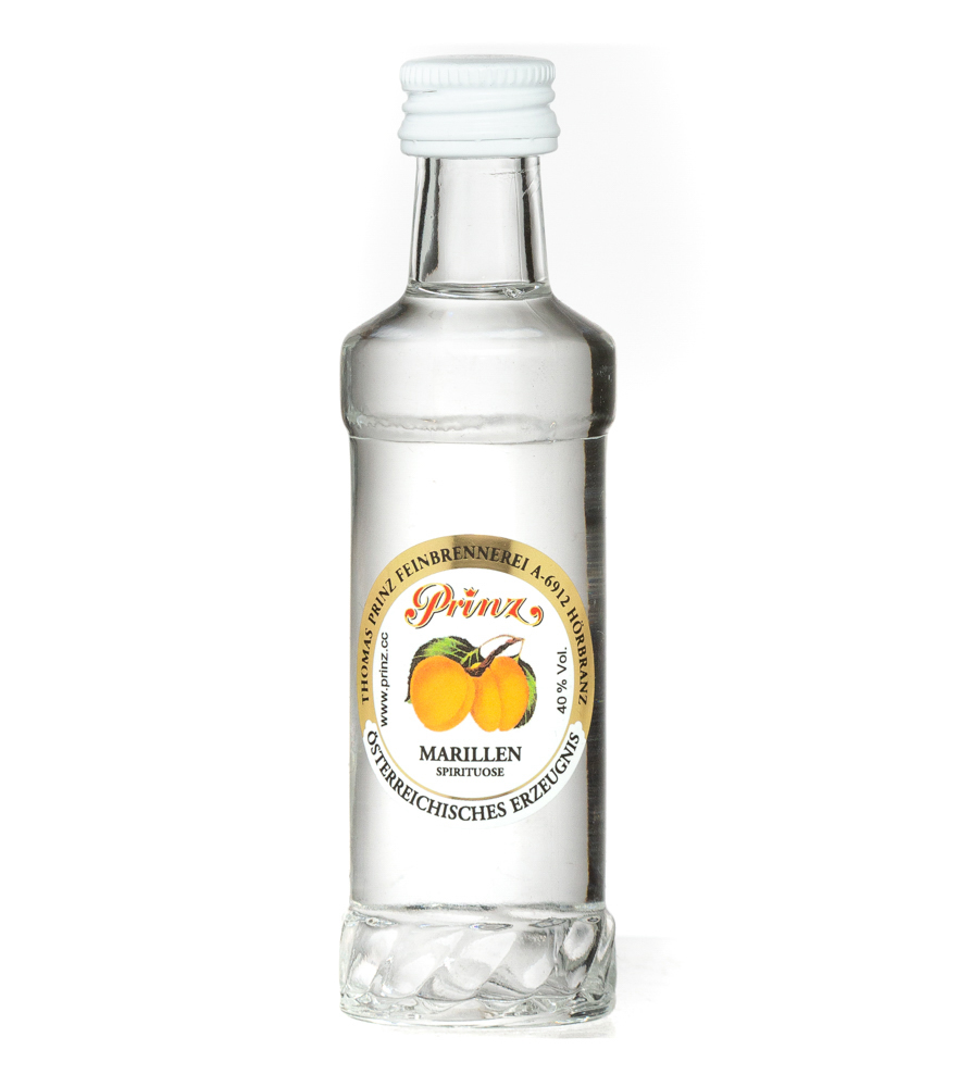 Image of Prinz: Marillen-Schnaps Miniatur / 40% Vol. / 0,04 Liter-Flasche