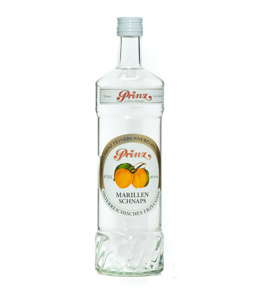 Prinz Marillen Schnaps / 40 % Vol. / 1,0 Liter-Flasche