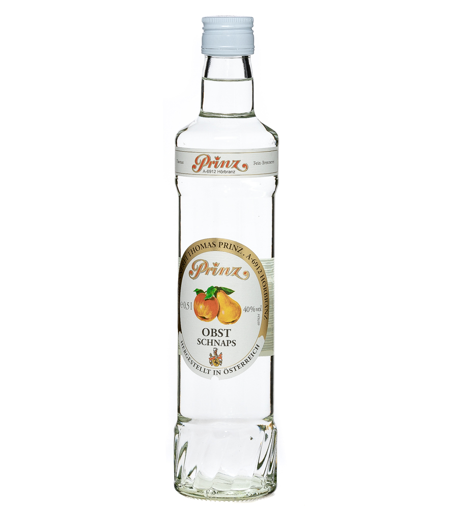 Prinz: Obstschnaps / 40 % Vol. / 0,5 Liter-Flasche