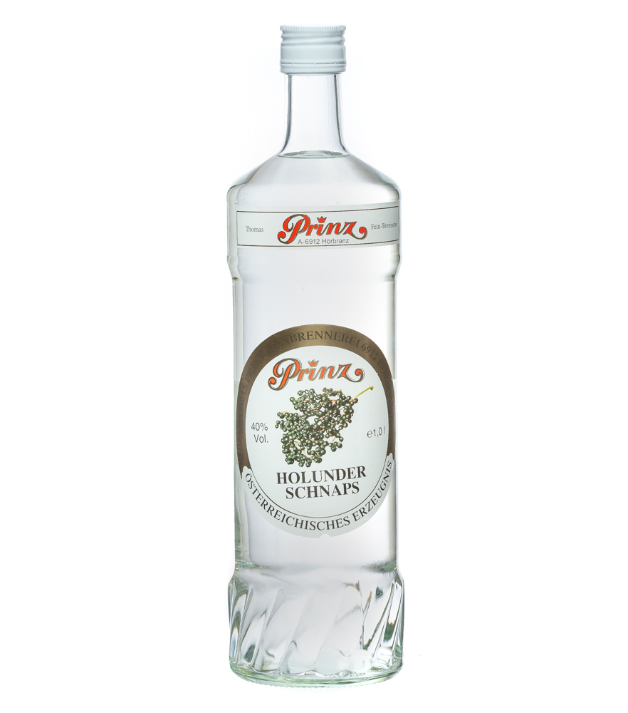 Prinz Holunder Schnaps / 40 % Vol. / 1,0 Liter-Flasche