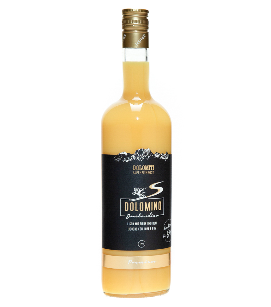 Image of Dolomiti: Dolomino Bombardino Eierlikör mit Rum / 16 % Vol. / 1,0 Liter-Flasche