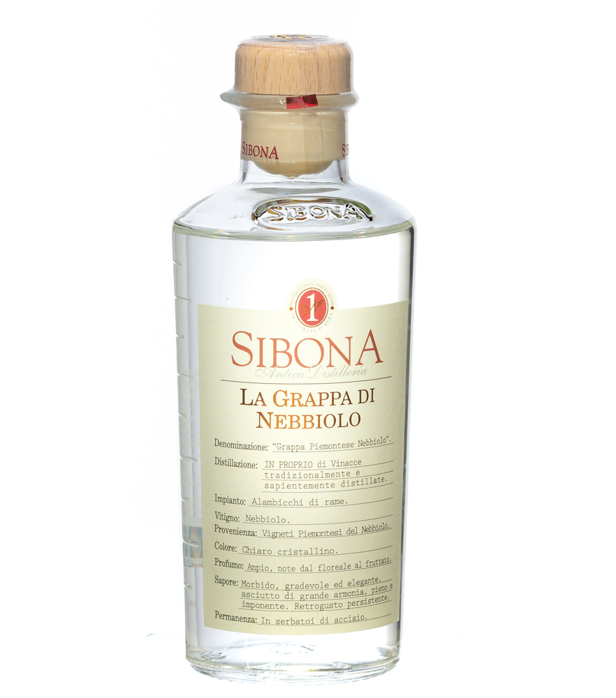 Image of Sibona Grappa di Nebbiolo / 40 % Vol. / 0,5 Liter-Flasche