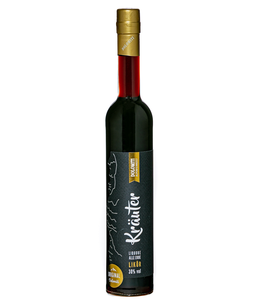 Dolomiti: Dolomiten Kräuter Likör / 30 % Vol. / 0,5 Liter-Flasche