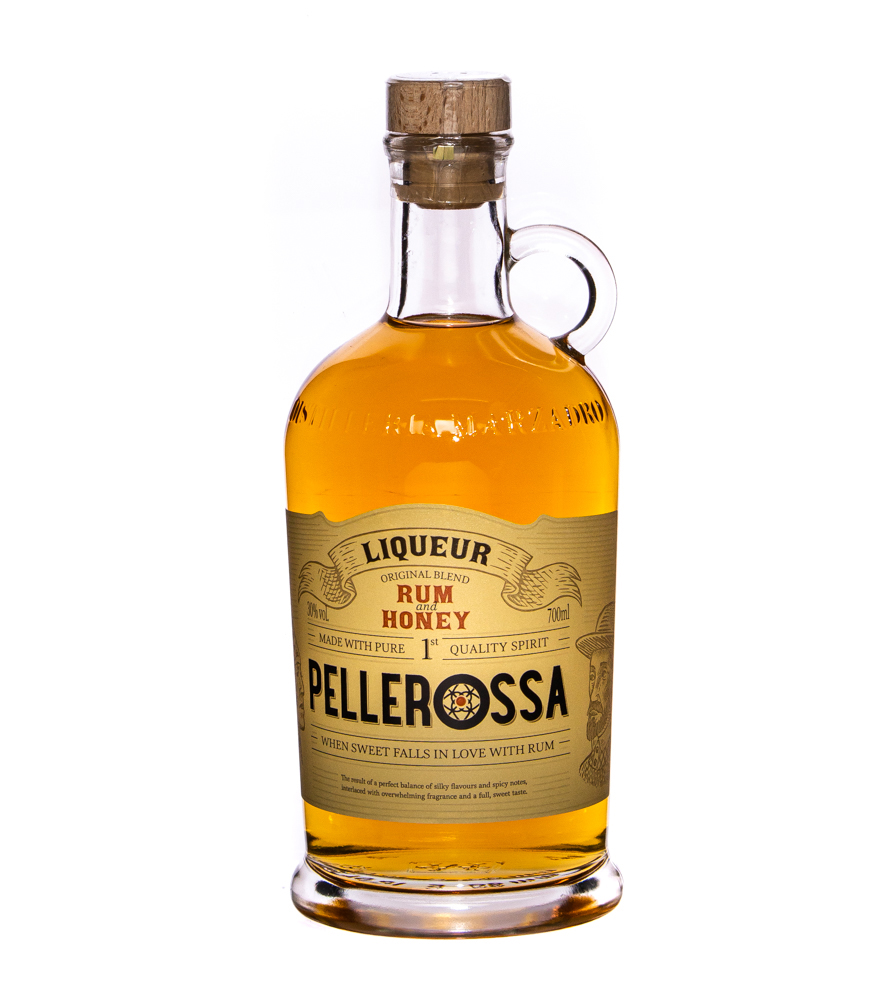 Image of Marzadro Pellerossa Liqueur mit Honig und Rum / 30 % Vol. / 0,7 Liter-Flasche