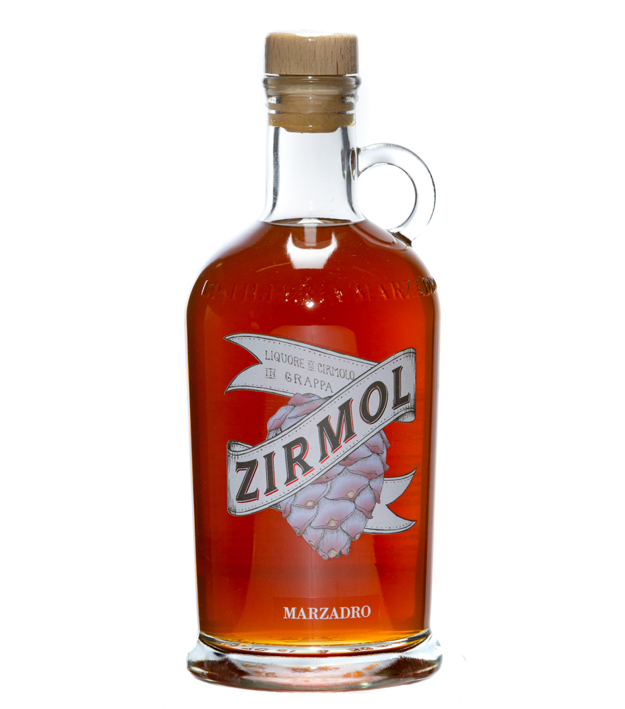 Image of Marzadro Zirmol Liquore di Cirmolo in Grappa - Zirbenlikör / 30 % Vol. / 0,7 Liter-Flasche