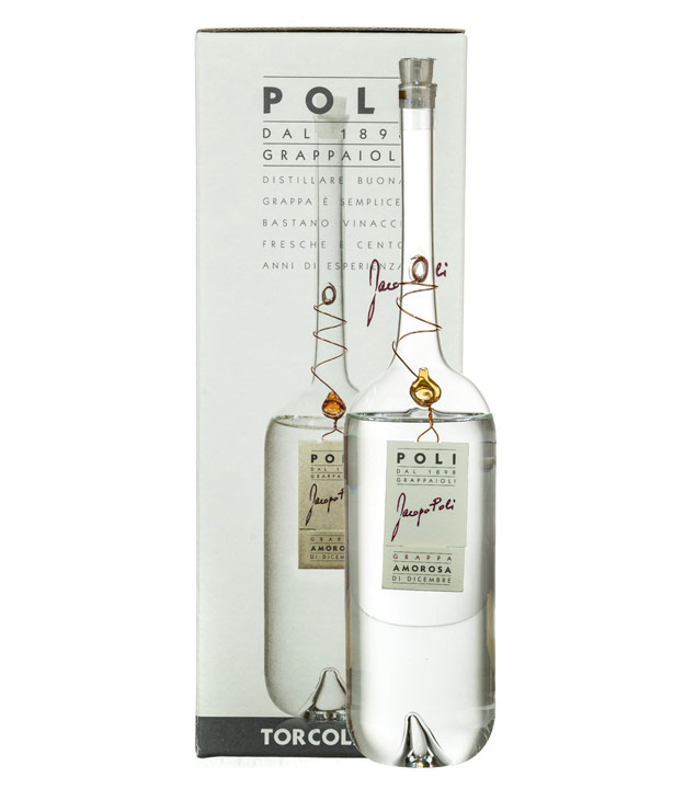 Image of Poli Grappa Amorosa di Dicembre / 40 % Vol. / 0,5 Liter-Flasche in Geschenkkarton