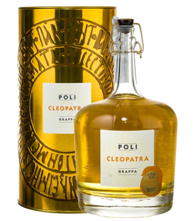 Image of Poli Grappa Cleopatra Moscato Oro / 40 % Vol. / 0,7 Liter-Flasche in Geschenkdose