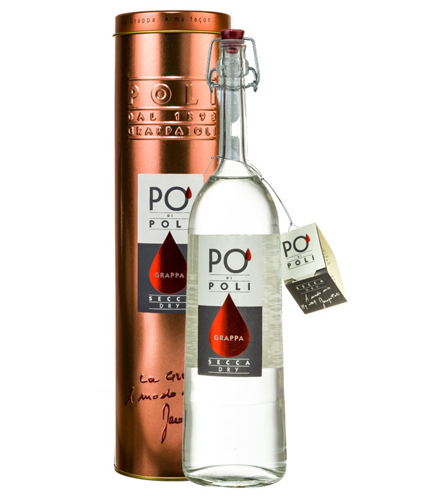 Image of Poli Po’Di Poli Grappa Secca / 40 % Vol. / 0,7 Liter-Flasche in Geschenkdose