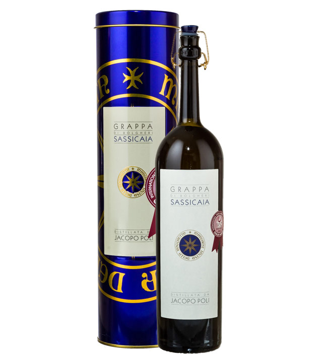 Image of Poli Grappa Barili di Sassicaia Bolgheri / 40 % Vol. / 0,5 Liter-Flasche in Geschenkdose