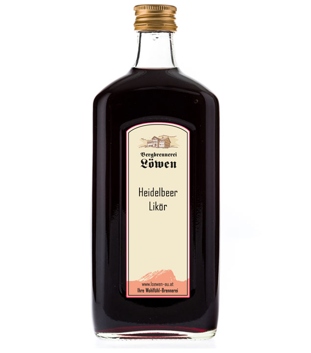 Image of Löwen: Heidelbeerlikör / 25% Vol. / 0,5 Liter - Flasche