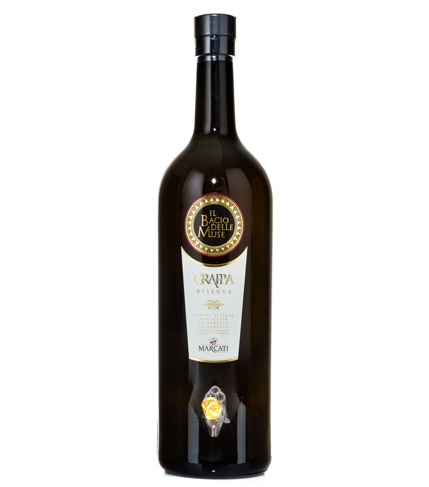 Image of Marcati Grappa Riserva Magnum „Il Bacio delle Muse“ / 40 % Vol. / 3 Liter-Flasche mit Zapfhahn