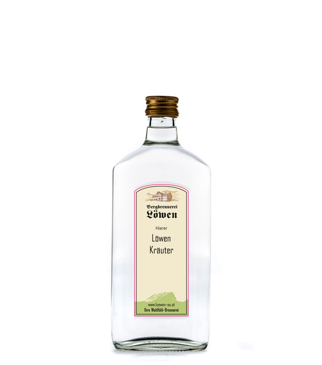 Image of Löwen: Klarer Löwen Kräuter / 35% Vol. / 0,2 Liter - Flasche