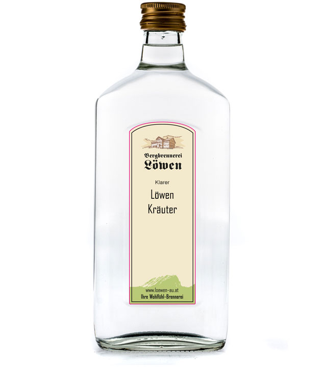 Image of Löwen: Klarer Löwen Kräuter / 35% Vol. / 0,5 Liter - Flasche