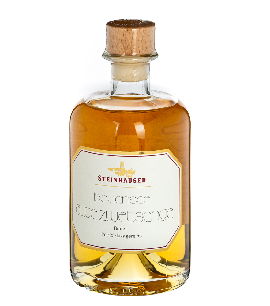 Image of Steinhauser Bodensee Alte Zwetschge Brand – im Holzfass gereift / 40 % vol. / 0,5 Liter-Flasche