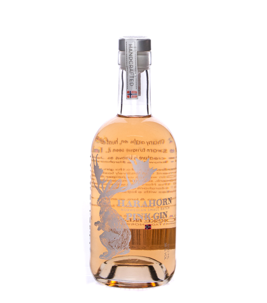 Image of Harahorn Norwegian Small Batch Pink Gin / 40 % Vol. / 0,5 Liter-Flasche