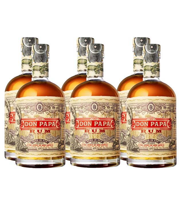 Image of Sechserpaket Don Papa Rum von den Philippinen / 40 % Vol. / 6 x 0,7 Liter-Flasche