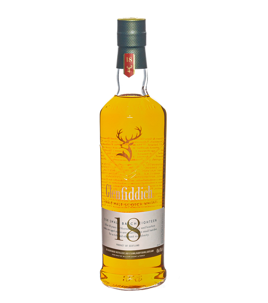 Image of Glenfiddich 18 Jahre Single Malt Scotch Whisky / 40 % vol / 0,7 Liter in Geschenkbox