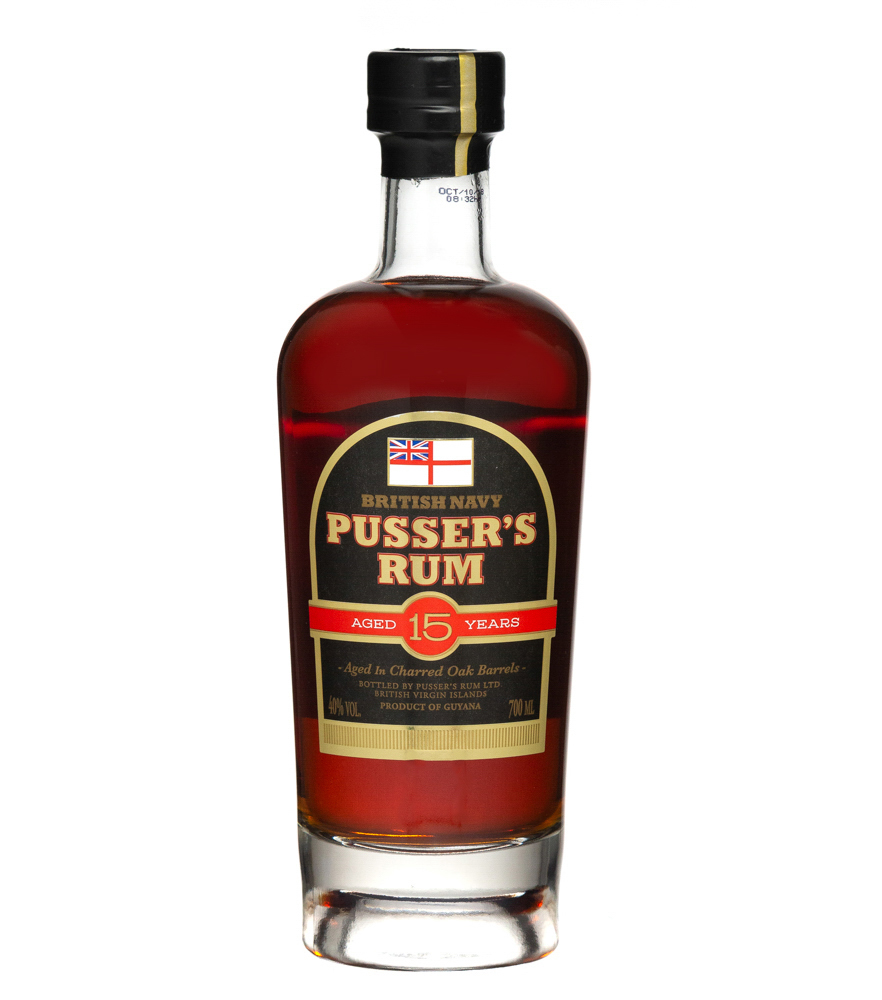 Image of Pusser's Rum 15 Jahre British Navy Rum / 40 % Vol. / 0,7 Liter-Flasche in Geschenkkarton