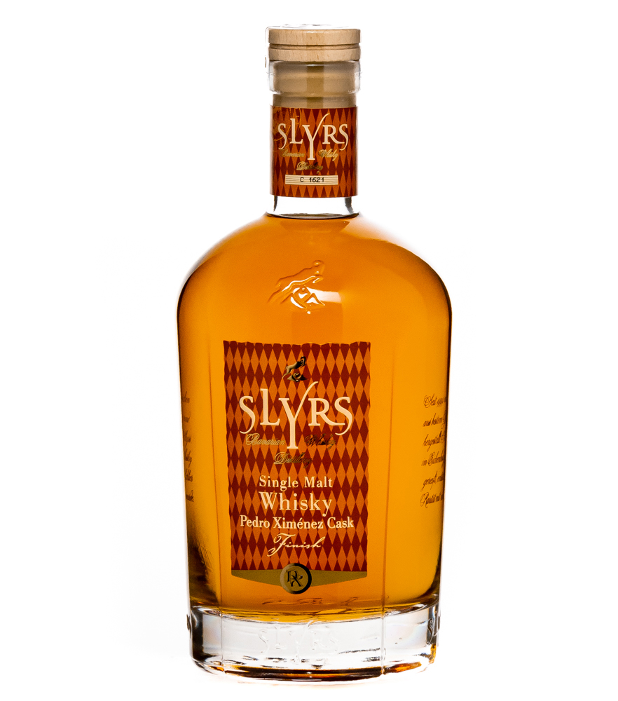 Image of Slyrs Whisky Pedro Ximénez Fass Finish / 46 % Vol. / 0,7 Liter-Flasche in Geschenk-Box