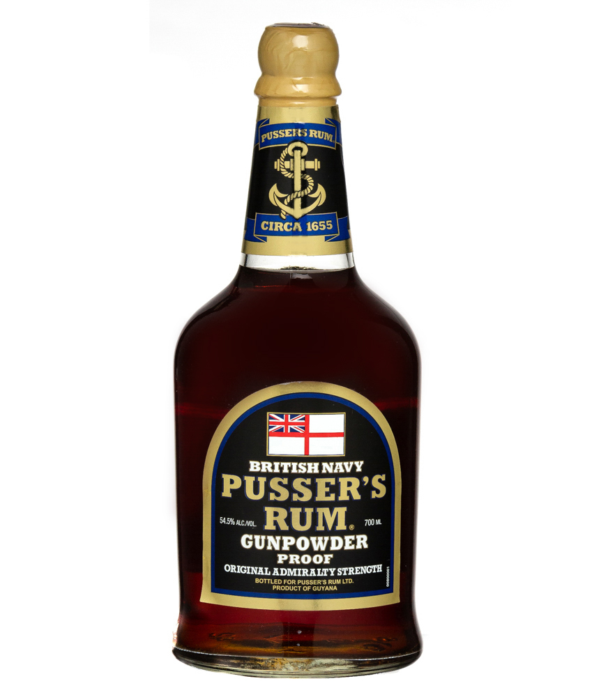 Image of Pusser's British Navy Rum Gunpowder Proof Black Label / 54,5 % Vol. / 0,7 Liter-Flasche