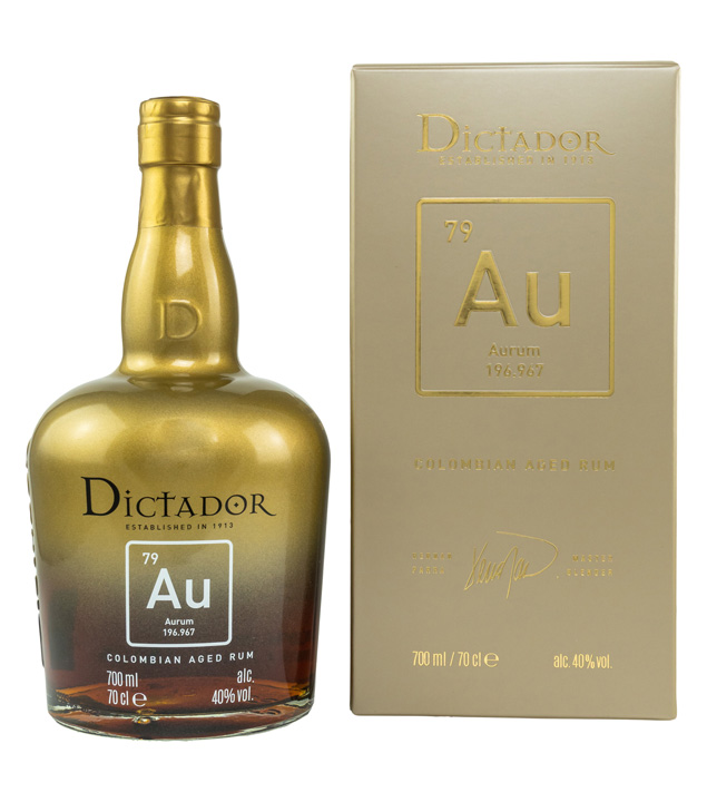 Image of Dictador AU Aurum Colombian Aged Rum / 40 % vol / 0,7 Liter-Flasche in Geschenkbox