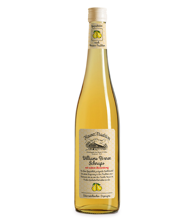 Image of Hauser Tradition Williams Birnen Schnaps mit Honig / 35 % Vol. / 0,7 Liter