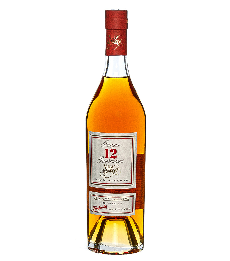 Image of Villa de Varda Grappa 12 Generazioni Gran Riserva Glenfarclas Whisky Cask / 42 % Vol. / 0,7 Liter-Flasche in Geschenkdose