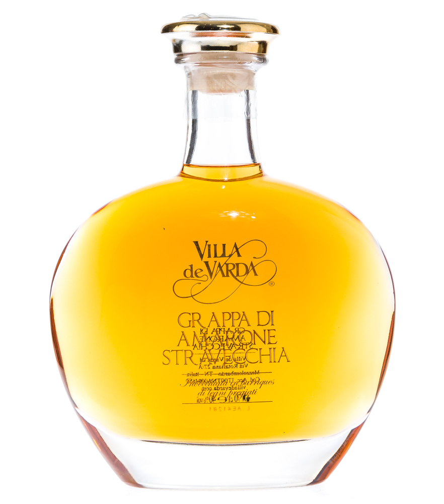 Image of Villa de Varda Grappa Amarone Stravecchia Alta Selezione / 40 % / 0,7 L Flasche in Mahagoniholzbox