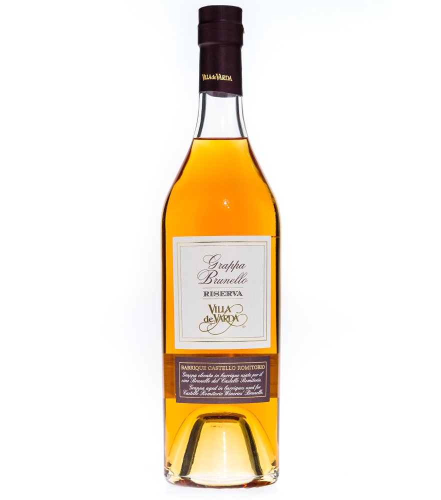 Image of Villa de Varda Grappa Brunello Di Montalcino Riserva Gran Cru / 40 % / 0,7 L Flasche in Holzkiste