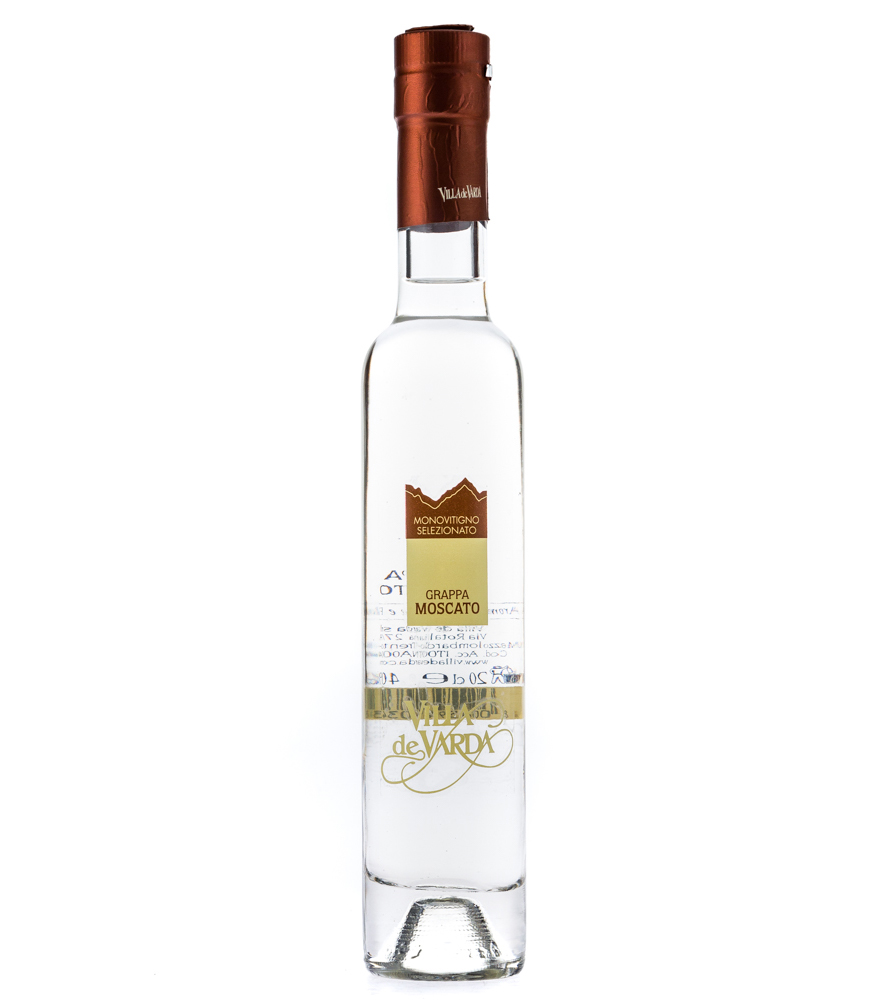 Image of Villa de Varda Grappa Moscato Pensiero Trentino - Klarer Grappa / 40 % Vol. / 0,2 L Flasche