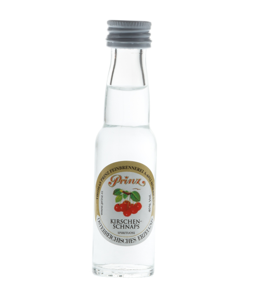 Prinz: Kirschen-Schnaps / 40% Vol. / 0,02 Liter - Flasche