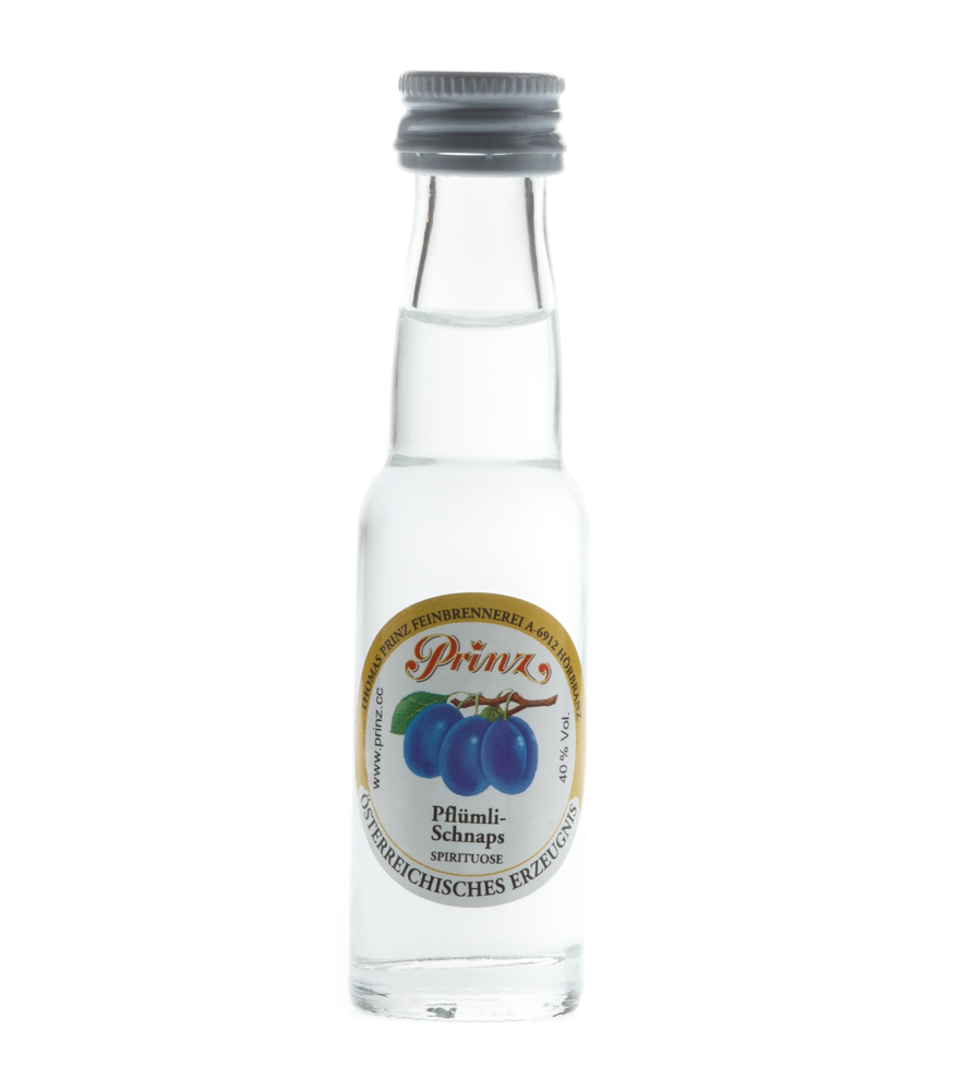 Prinz: Pflümli-Schnaps / 40% Vol. / 0,02 Liter - Flasche