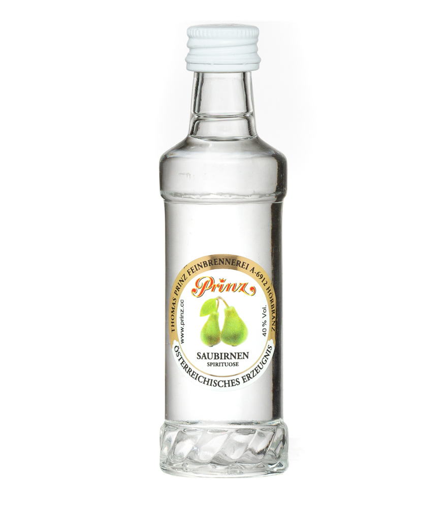 Image of Prinz: Saubirnen Schnaps - Subirer Schnaps Miniatur / 40 % Vol. / 0,04 Liter-Flasche